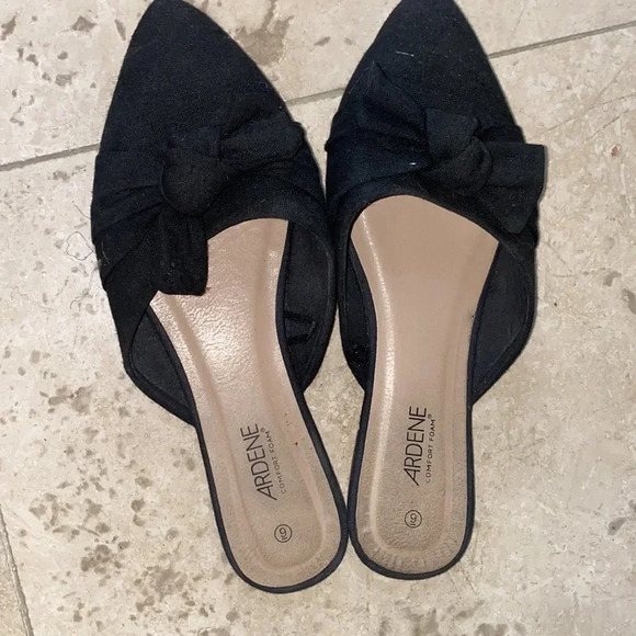 Ardene comfort  form black bow detail slip on sz 9 - Picture 3 of 4